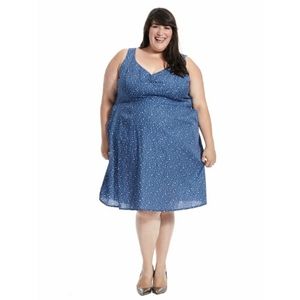 Cherry Velvet Blue Starry Sky Dress XL